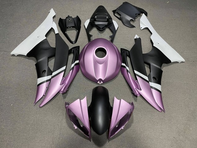 2008-2016 Yamaha YZF R6 Motorcycle Fairings - White Light Purple Matte Black Canada for Sale