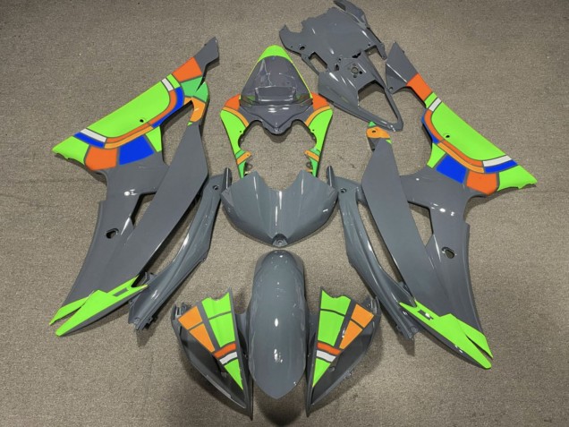2008-2016 Yamaha YZF R6 Motorcycle Fairings - Nardo Grey Neon Green Color Wheel Canada for Sale