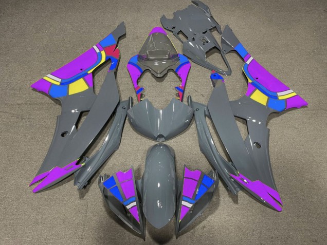 2008-2016 Yamaha YZF R6 Motorcycle Fairings - Nardo Grey Purple Color Wheel Canada for Sale