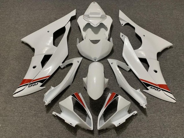 2008-2016 Yamaha YZF R6 Motorcycle Fairings Kits - Pearl White Red Canada for Sale