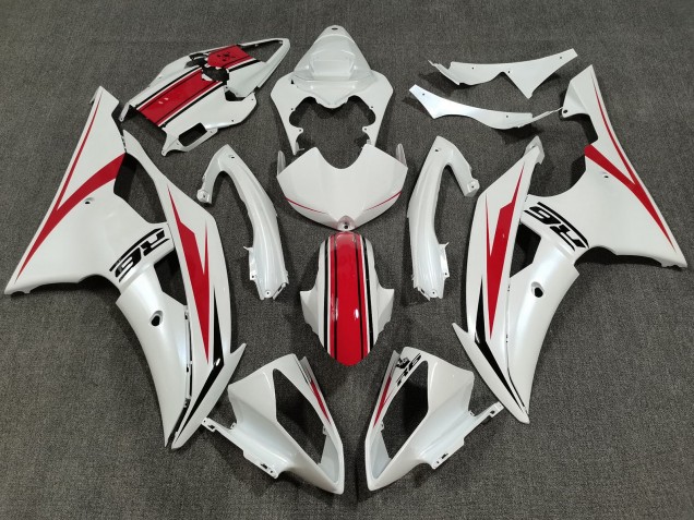 2008-2016 Yamaha YZF R6 Bike Fairings - Pearl White Red Canada for Sale