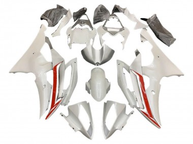 2008-2016 Yamaha YZF R6 Motorcycle Fairing Kits - Pearl White Red Canada for Sale
