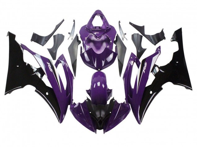 2008-2016 Yamaha YZF R6 Motorcycle Fairings - Purple Glossy Black Canada for Sale