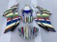 2008-2016 Yamaha YZF R6 Motorcycle Fairings - White Blue Green Yellow Red Rainbow Stripe Canada for Sale