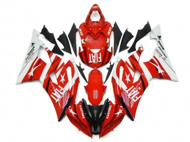 2008-2016 Yamaha YZF R6 Motorcycle Fairings - White Red Black Fiat Canada for Sale