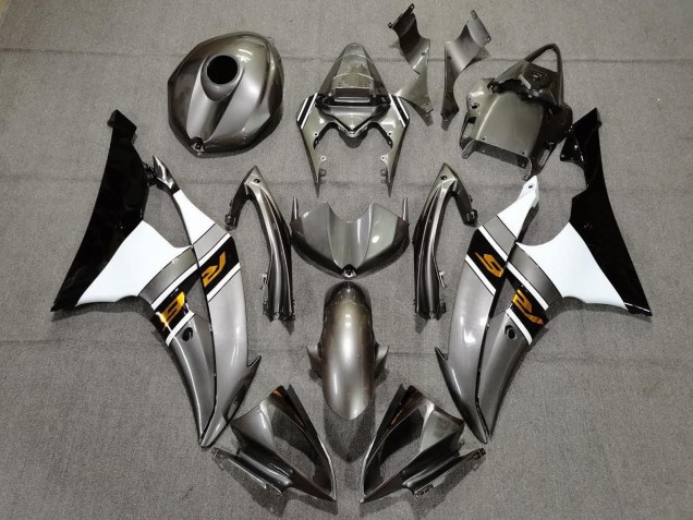 2008-2016 Yamaha YZF R6 Motorcycle Fairings - Silver White Gold Black Canada for Sale