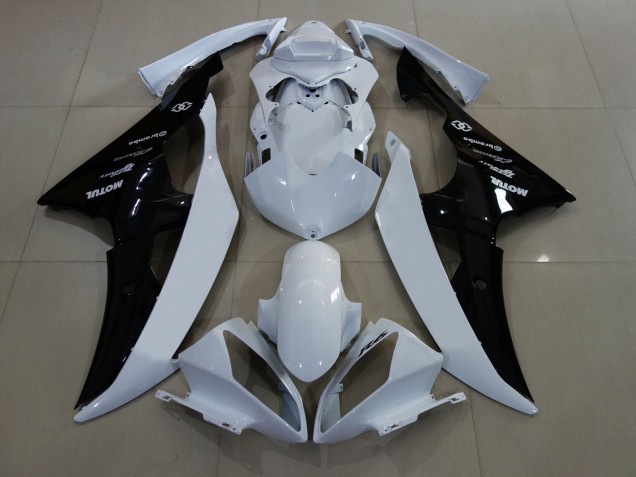 2008-2016 Yamaha YZF R6 Motorcycle Fairings - White Glossy Black Canada for Sale