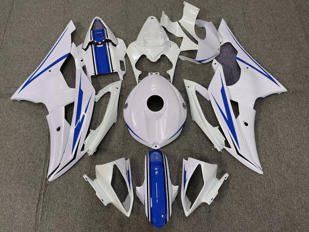 2008-2016 Yamaha YZF R6 Motorcycle Fairing Kits - White Blue Canada for Sale