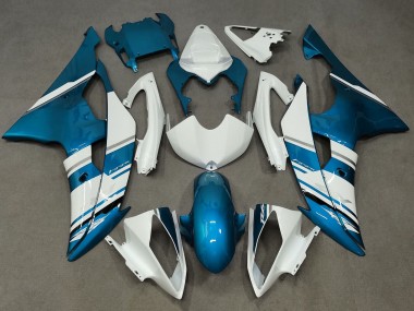 2008-2016 Yamaha YZF R6 Motorcycle Fairing - White Blue Canada for Sale