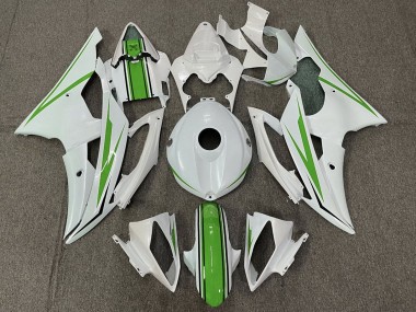 2008-2016 Yamaha YZF R6 Motorcycle Fairing - White Green Canada for Sale