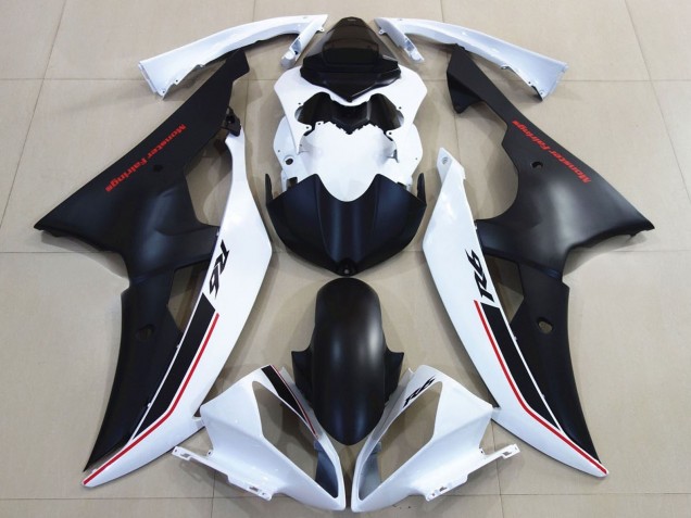 2008-2016 Yamaha YZF R6 Motorcycle Fairings - White Matte Black Red Canada for Sale