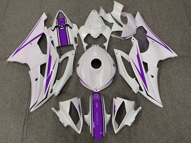 2008-2016 Yamaha YZF R6 Motorcycle Fairings - White Purple Canada for Sale