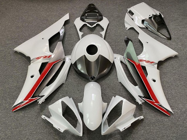2008-2016 Yamaha YZF R6 Motorcycle Fairings - Pearl White Red Canada for Sale