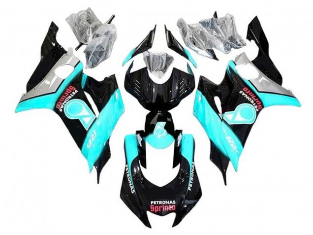 2017-2023 Yamaha YZF R6 Motorcycle Fairings - Turquoise Blue Glossy Black Petronas Canada for Sale
