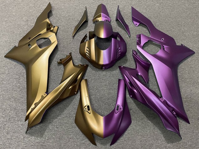 2017-2023 Yamaha YZF R6 Motorcycle Fairings - Matte Gold Purple Split Canada for Sale