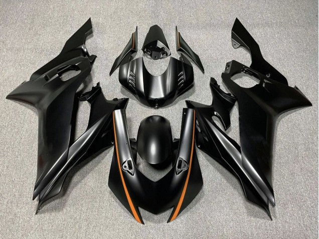 2017-2023 Yamaha YZF R6 Motorcycle Fairings - Matte Black Orange Canada for Sale