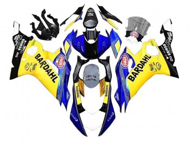 2017-2023 Yamaha YZF R6 Motorcycle Fairings - Yellow Blue Black Bardahl Canada for Sale