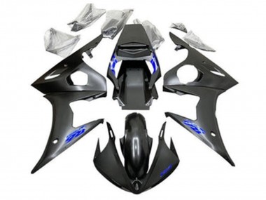 2005 Yamaha YZF R6 Motorcycle Fairings - Matte Black Blue Canada for Sale