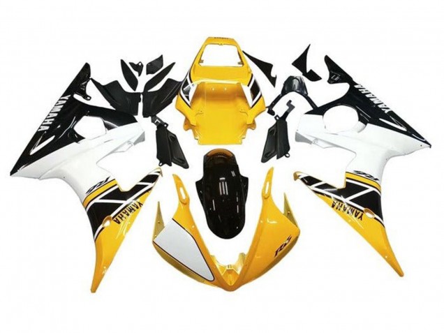 2005 Yamaha YZF R6 Motorcycle Fairings - White Yellow Black Canada for Sale