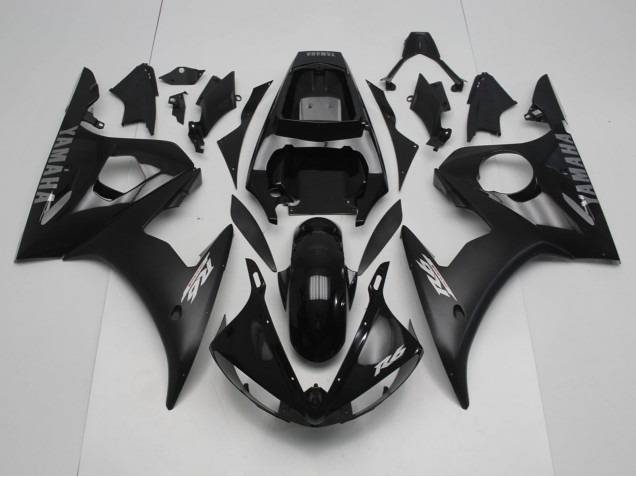 2005 Yamaha YZF R6 Motorcycle Fairings - Glossy Black Matte Black Silver Canada for Sale