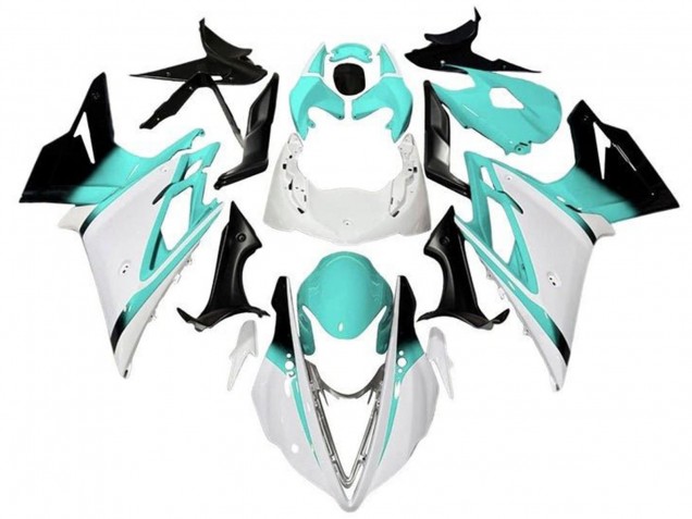 2013-2016 Triumph Daytona 675 Triple Motorcycle Fairings - White Turquoise Blue Glossy Black Canada for Sale