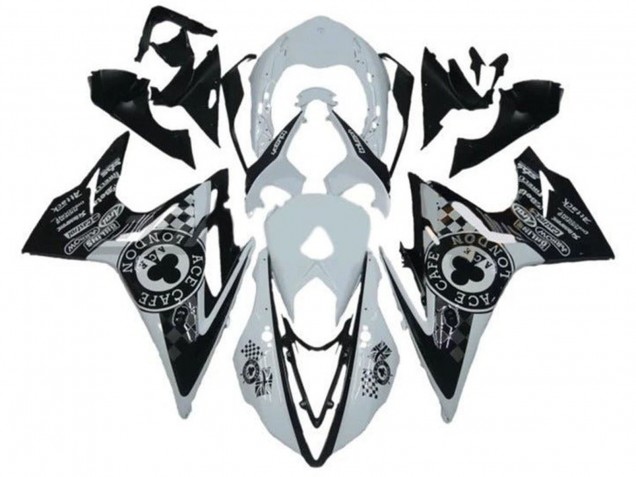 2013-2016 Triumph Daytona 675 Triple Motorcycle Fairings - White Glossy Black Cafe London Canada for Sale