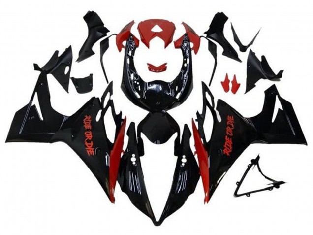 2013-2016 Triumph Daytona 675 Triple Motorcycle Fairings - Glossy Black Red Ride or Die Canada for Sale