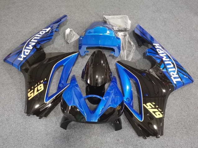 2006-2008 Triumph Daytona 675 Triple Motorcycle Fairings - Blue Glossy Black Racing Canada for Sale