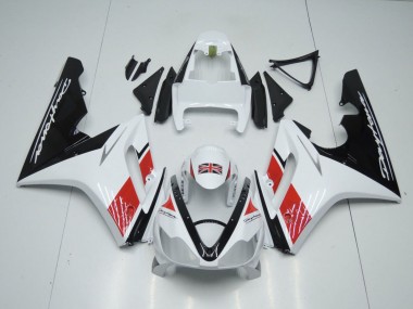 2006-2008 Triumph Daytona 675 Triple Motorcycle Fairings - White Red Glossy Black Canada for Sale