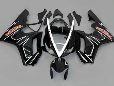 2006-2008 Triumph Daytona 675 Triple Motorcycle Fairings - Glossy Black White Stripe Canada for Sale