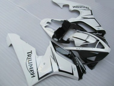 2006-2008 Triumph Daytona 675 Triple Motorcycle Fairings - White Glossy Black Canada for Sale