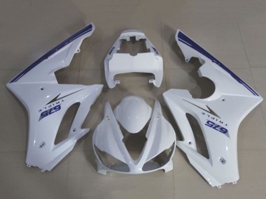 2009-2012 Triumph Daytona 675 Triple Motorcycle Fairing Kits - White Blue Canada for Sale