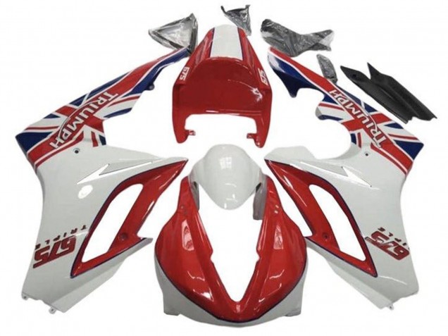 2009-2012 Triumph Daytona 675 Triple Motorcycle Fairings - White Red Canada for Sale