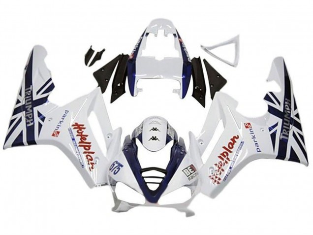 2009-2012 Triumph Daytona 675 Triple Motorcycle Fairings - White Dark Blue Canada for Sale