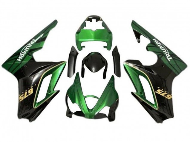 2009-2012 Triumph Daytona 675 Triple Motorcycle Fairings - Green Glossy Black Canada for Sale