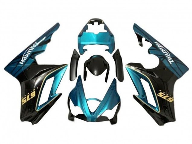 2009-2012 Triumph Daytona 675 Triple Motorcycle Fairing - Teal Blue Glossy Black Canada for Sale