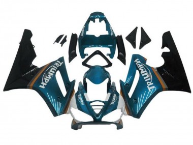2009-2012 Triumph Daytona 675 Triple Motorcycle Fairings - Teal Blue Glossy Black Canada for Sale