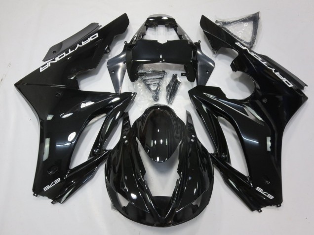 2009-2012 Triumph Daytona 675 Triple Motorcycle Fairings - Glossy Black White Decals Canada for Sale