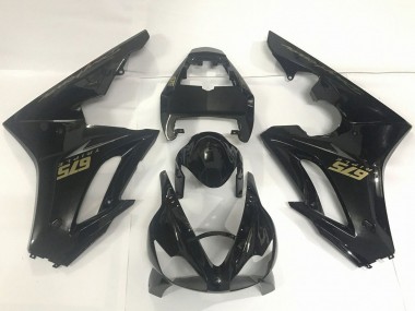 2009-2012 Triumph Daytona 675 Triple Motorcycle Fairings - Glossy Black Gold Decals Canada for Sale