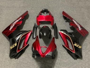 2009-2012 Triumph Daytona 675 Triple Motorcycle Fairings - Red Gold Glossy Black Canada for Sale