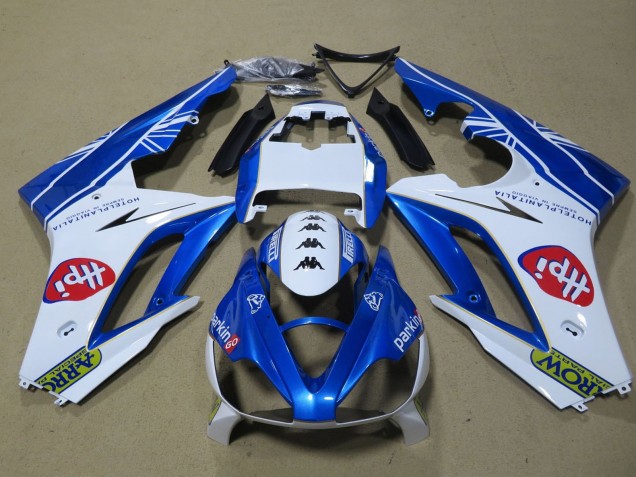 2009-2012 Triumph Daytona 675 Triple Motorcycle Fairings - White Blue Hpi Canada for Sale
