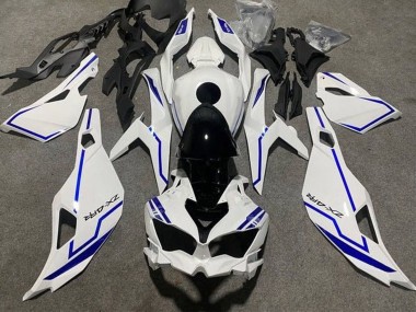 2019-2025 Kawasaki ZX4R ZX-4RR Motorcycle Fairings - White Blue Stripe Canada for Sale