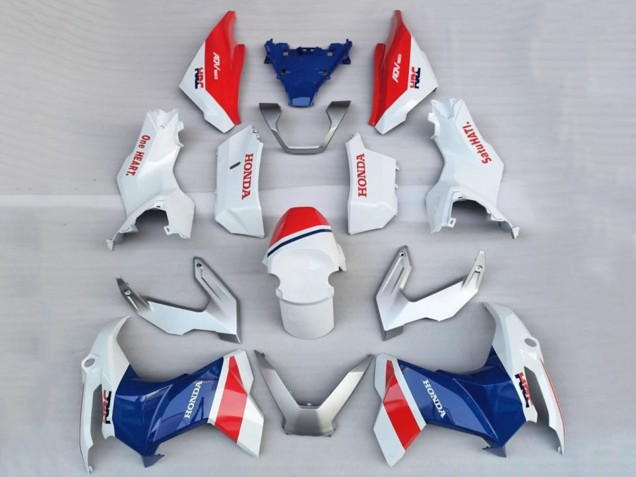 2022-2024 Honda ADV160 Motorcycle Fairings - White Red Blue HRC Canada for Sale