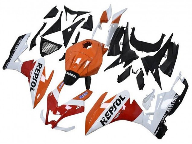 2012-2018 Aprilia RS4 50 125 Motorcycle Fairings - Orange White Red Glossy Black Repsol Canada for Sale