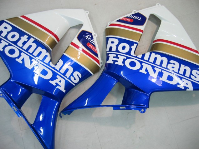 2005-2006 Honda CBR600RR Motorcycle Fairings - Blue White Yellow Rothmans Canada for Sale