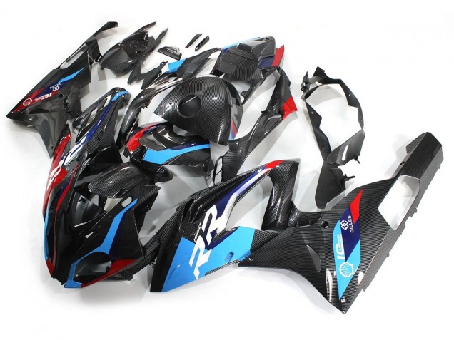 2015-2016 BMW S1000RR Motorcycle Fairings - Blue Red Carbon Fiber Canada for Sale