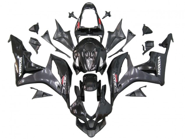 2007-2008 Honda CBR600RR Motorcycle Fairings - Grey Glossy Black with Decals Canada for Sale