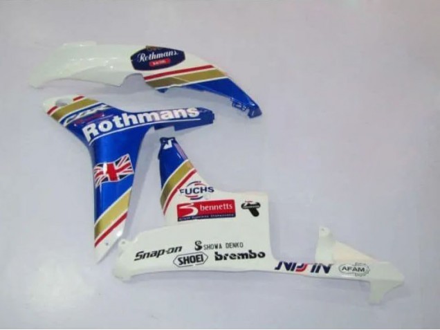2007-2008 Honda CBR600RR Motorcycle Fairings - White Blue Yellow Rothmans Canada for Sale