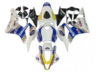 2007-2008 Honda CBR600RR Motorcycle Fairings - White Blue Yellow Rothmans Canada for Sale