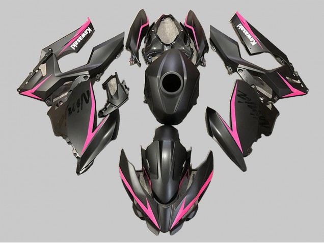 2018-2024 Kawasaki EX400 Motorcycle Fairings - Matte Black Pink Canada for Sale
